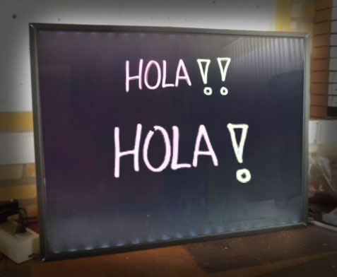 PIZARRA LED PARA ESCRIBIR 60*80