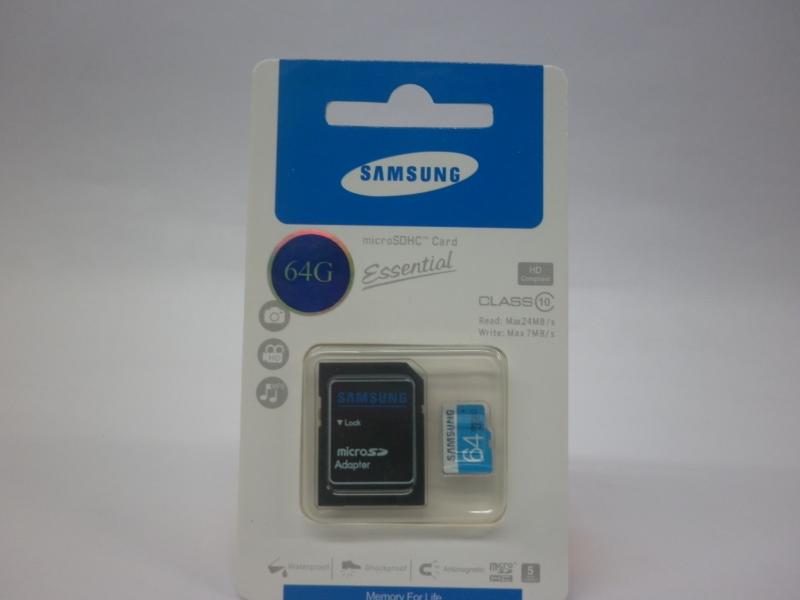 MICRO SD P/SAMSUNG 64GB CLASE 10