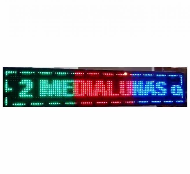 LETRERO LED PROGRAMABLE 3 COLORES 167*40