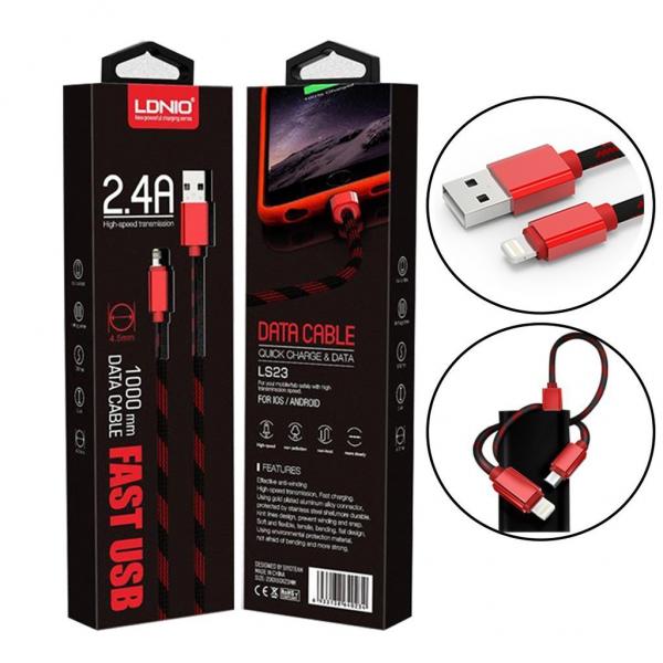 CABLE USB LDNIO LS23 S6 2.4A