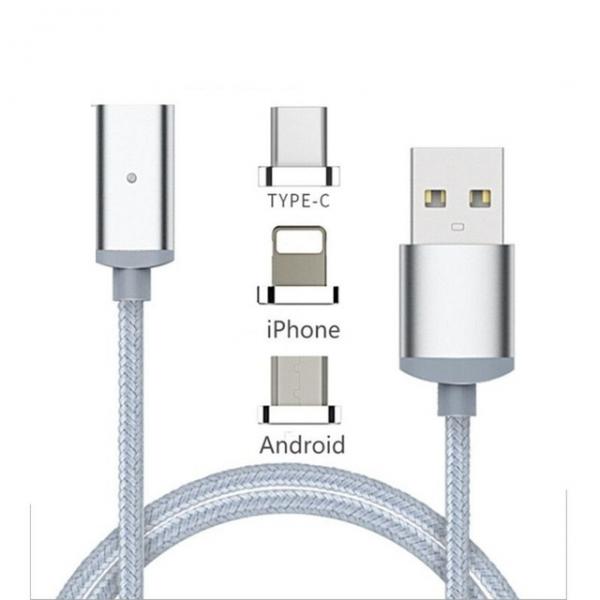 CABLE 3 EN 1 USB MAGNETICO