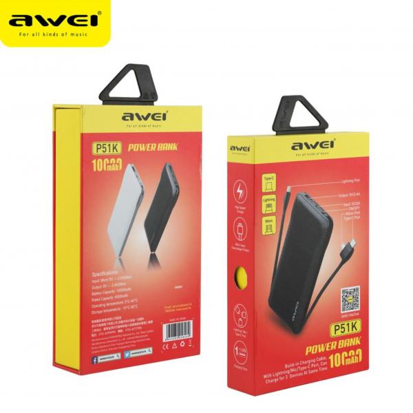 POWER BANK AWEI P51K 10000mAh