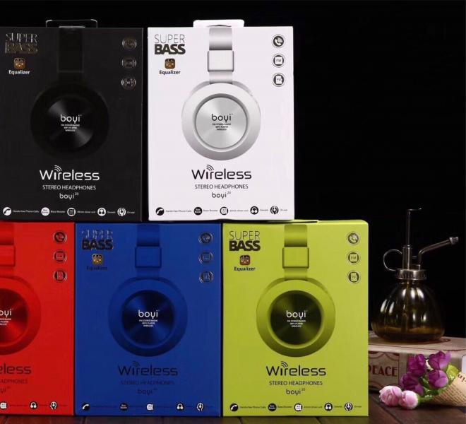 AUDIFONO DIADEMA  BLUETOOTH BOYI 20