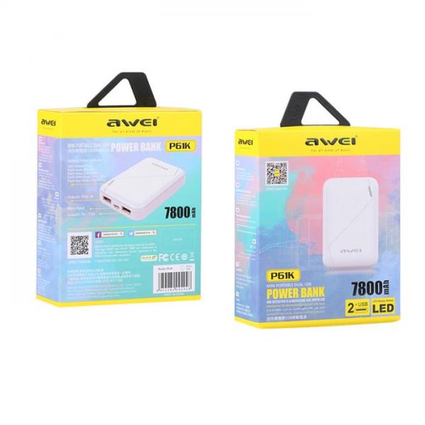 POWER BANK AWEI P61K 7800mAh