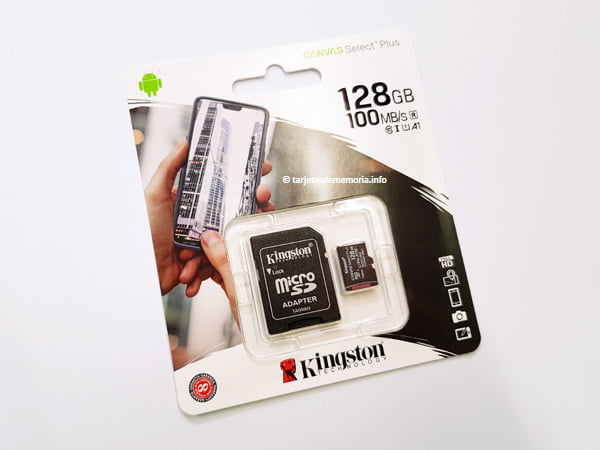 MICRO SD CANVAS KINGSTON 128GB CLASE 10