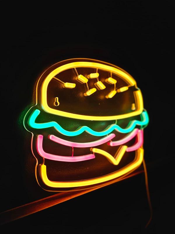 LETRERO NE&Oacute;N HAMBURGUESA